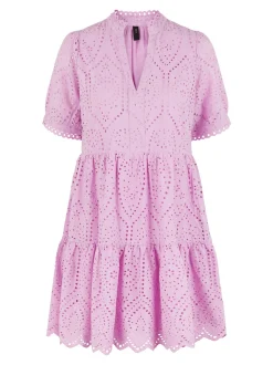 Y.A.S Naisten Minimekko YASHOLI SS DRESS Pinkki