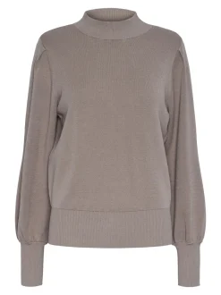 Y.A.S Naisten Neulepusero, YASFONNY LS KNIT PULLOVER S. NOOS Vaalea Beige