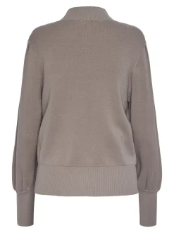Y.A.S Naisten Neulepusero, YASFONNY LS KNIT PULLOVER S. NOOS Vaalea Beige