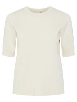 Y.A.S naisten neule, YASLENA SS KNIT PULLOVER S. Luonnonvalkoinen