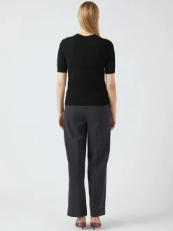 Y.A.S naisten neule, YASLENA SS KNIT PULLOVER S. Black