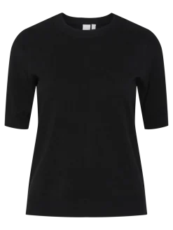 Y.A.S naisten neule, YASLENA SS KNIT PULLOVER S. Black
