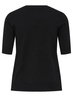 Y.A.S naisten neule, YASLENA SS KNIT PULLOVER S. Black