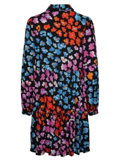 Y.A.S Naisten PaitaMekko, YASALIRA LS SHIRT DRESS NOOS Musta Kuosi