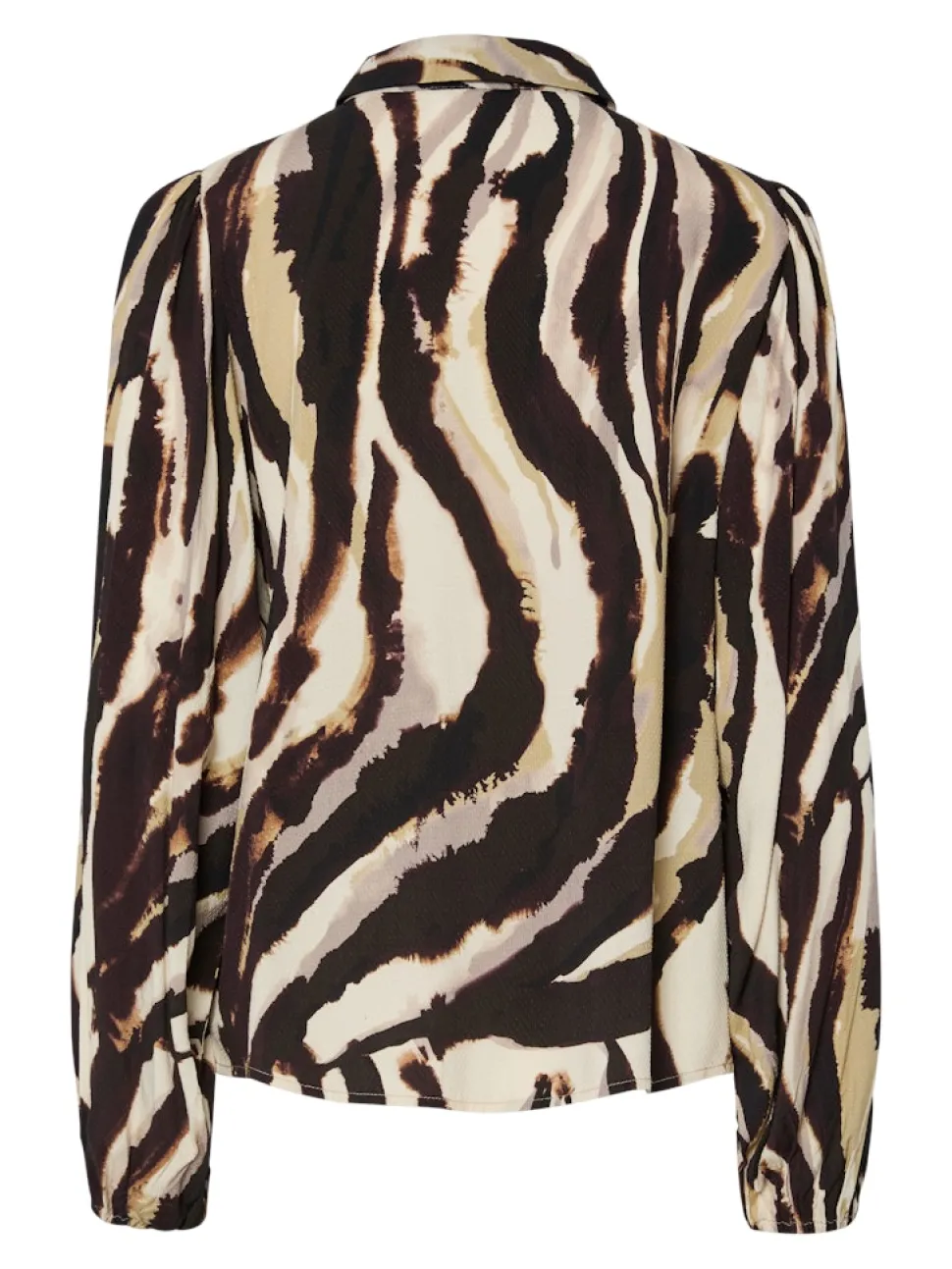 Y.A.S naisten paitapusero K Yasasina LS Shirt S. Noos, Sandshell Zebra print