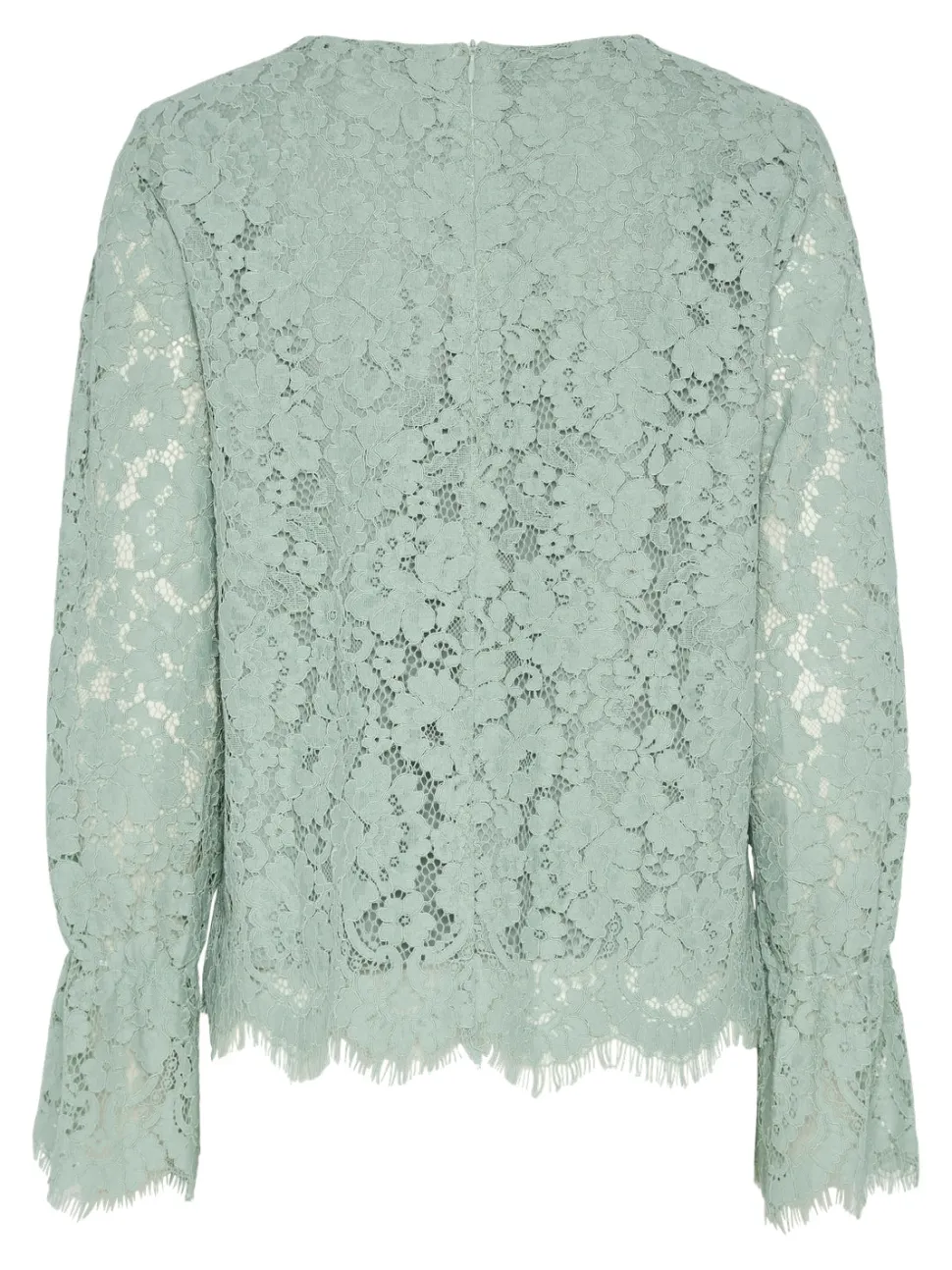 Y.A.S naisten paita, YASPERLA LS LACE TOP S Vaaleanvihreä
