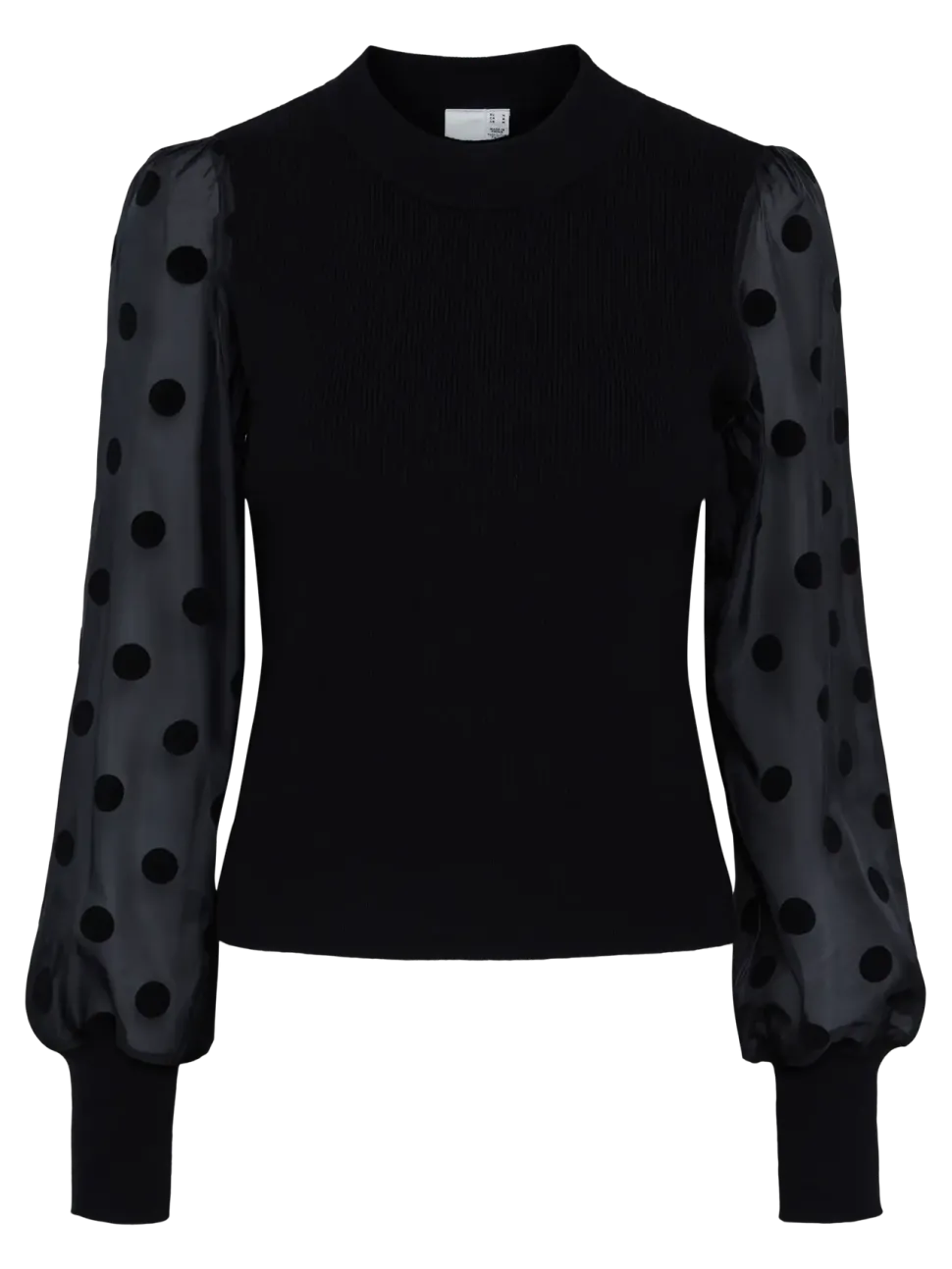 Y.A.S naisten pusero, YASDOTME LS KNIT PULLOVER Black