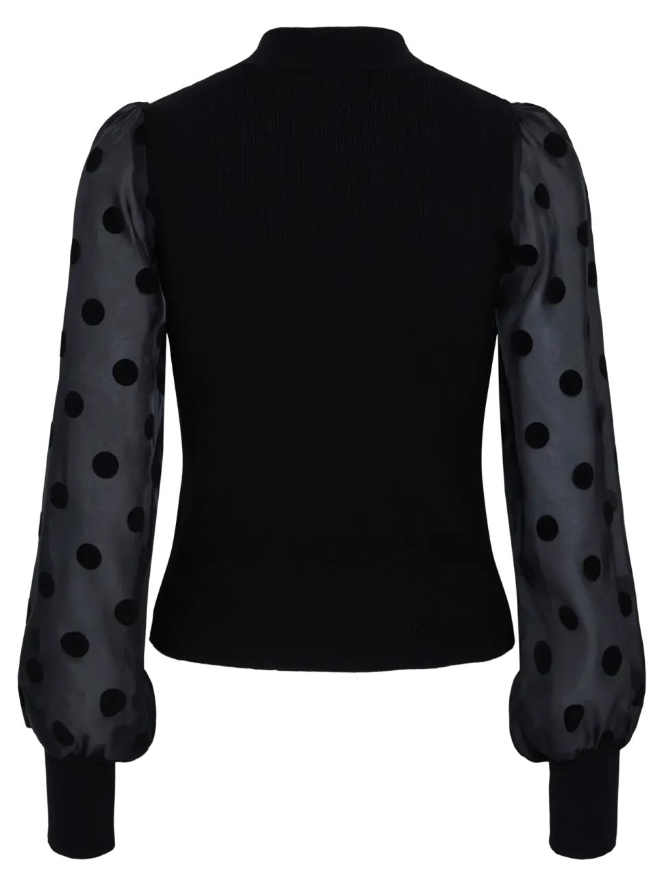 Y.A.S naisten pusero, YASDOTME LS KNIT PULLOVER Black