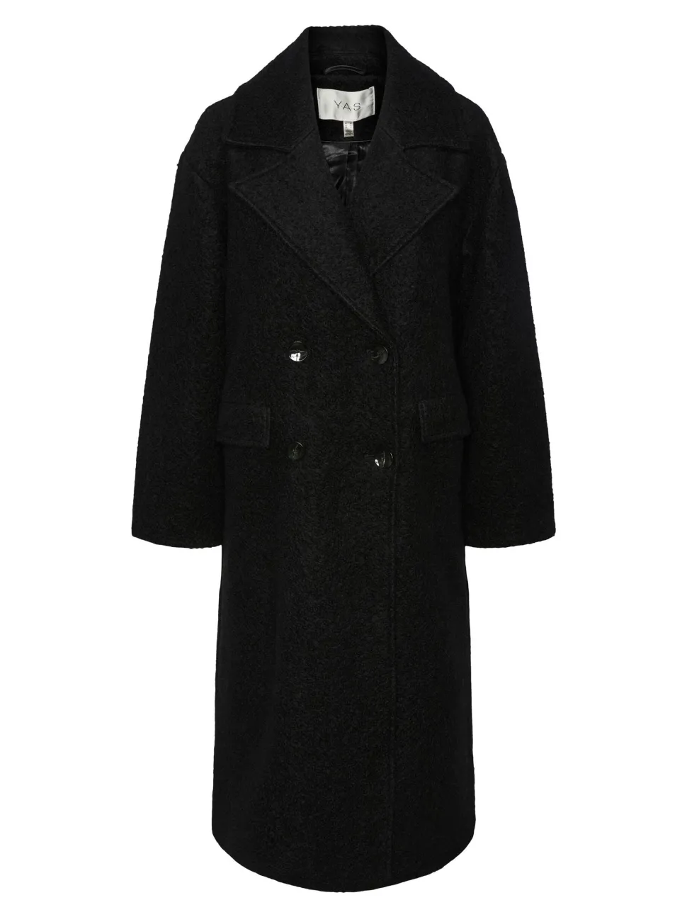 Y.A.S Naisten Villakangastakki, YASMILA LS WOOL MIX COAT NOOS Musta